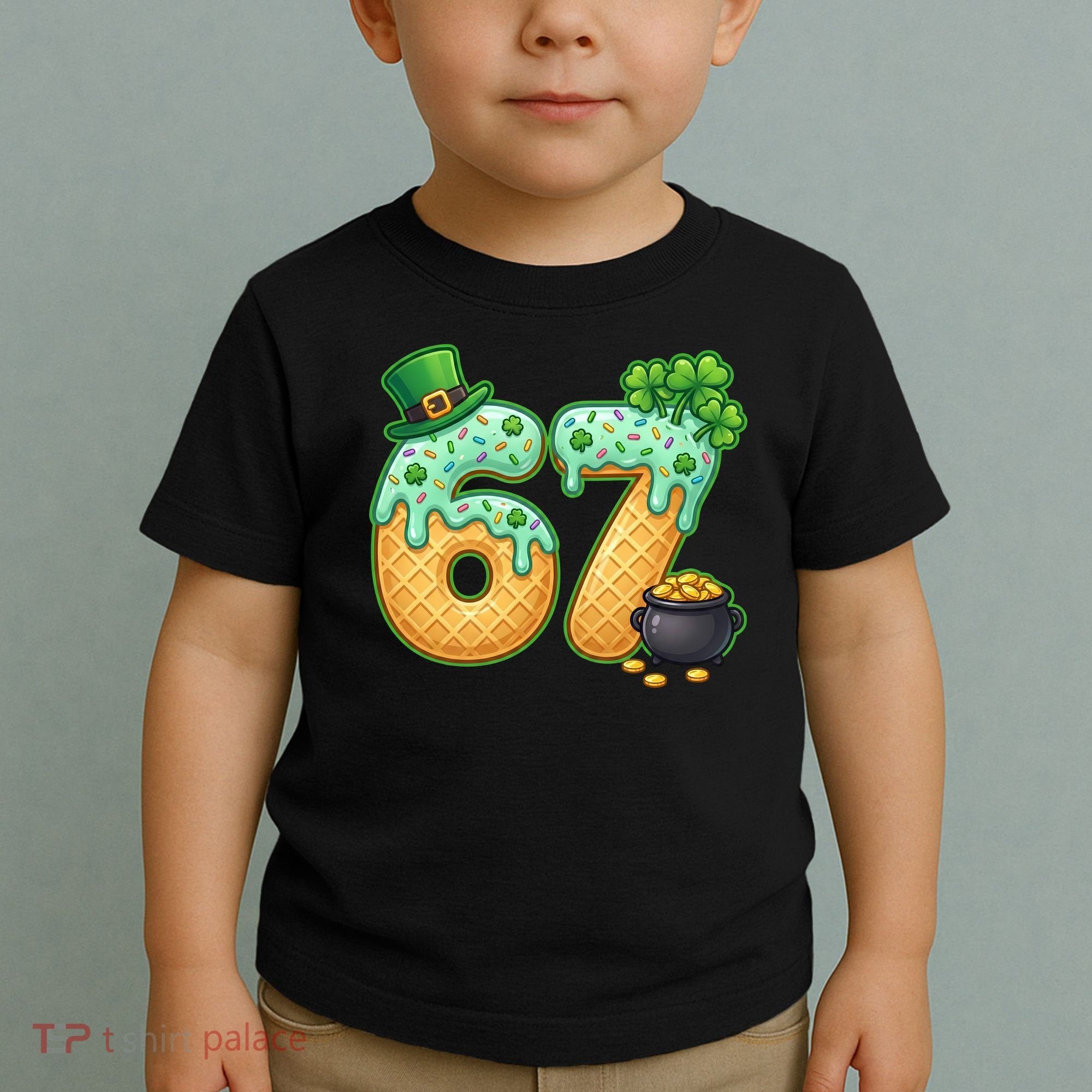 67 St Patricks Day 6-7 Meme Donut Ice Cream Drip Toddler T-Shirt
