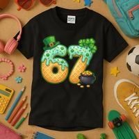 67 St Patricks Day 6-7 Meme Donut Ice Cream Drip Kids T-Shirt thumb 3