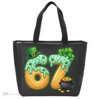 67 St Patricks Day 6-7 Meme Donut Ice Cream Drip Tote Bag thumb 0