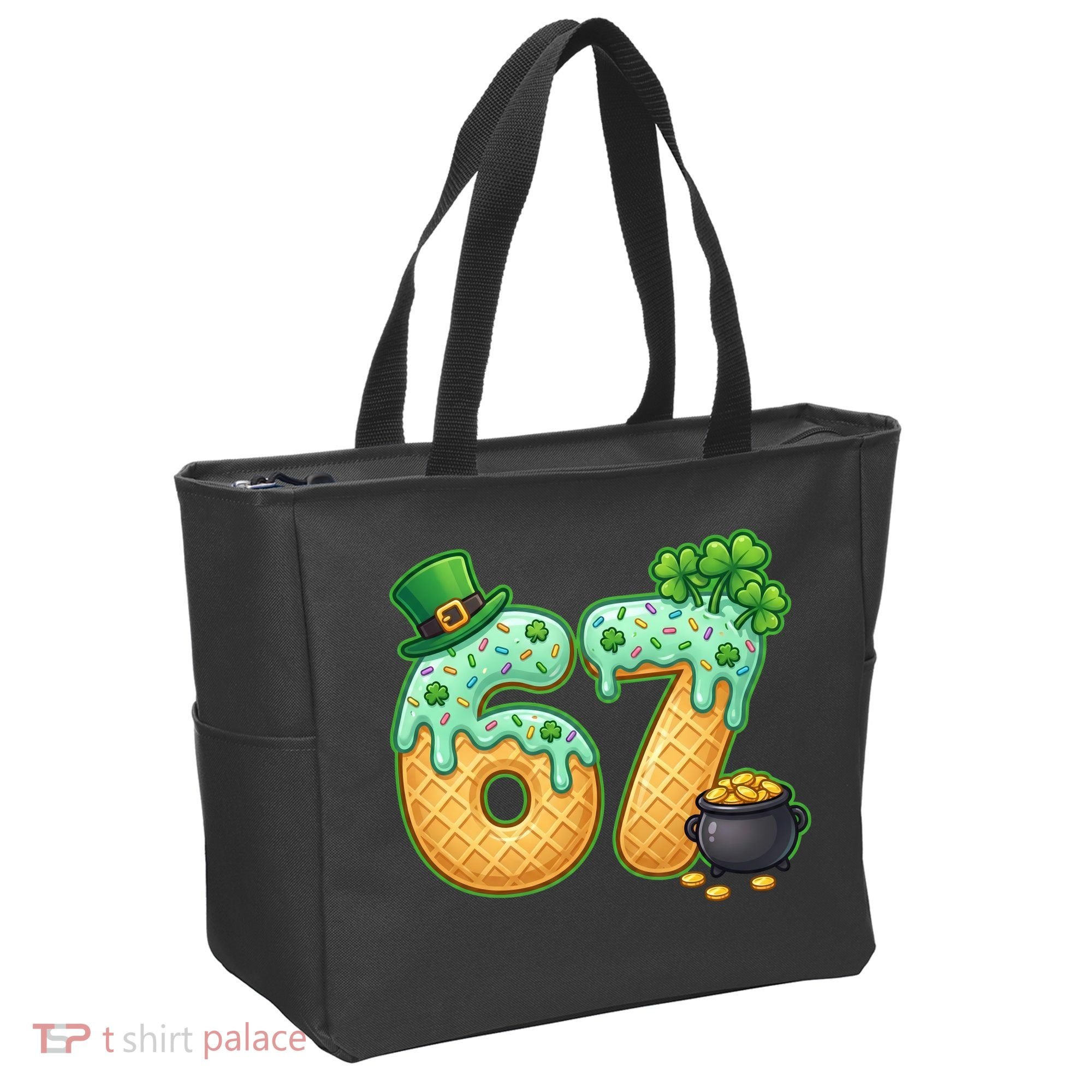 67 St Patricks Day 6-7 Meme Donut Ice Cream Drip Tote Bag