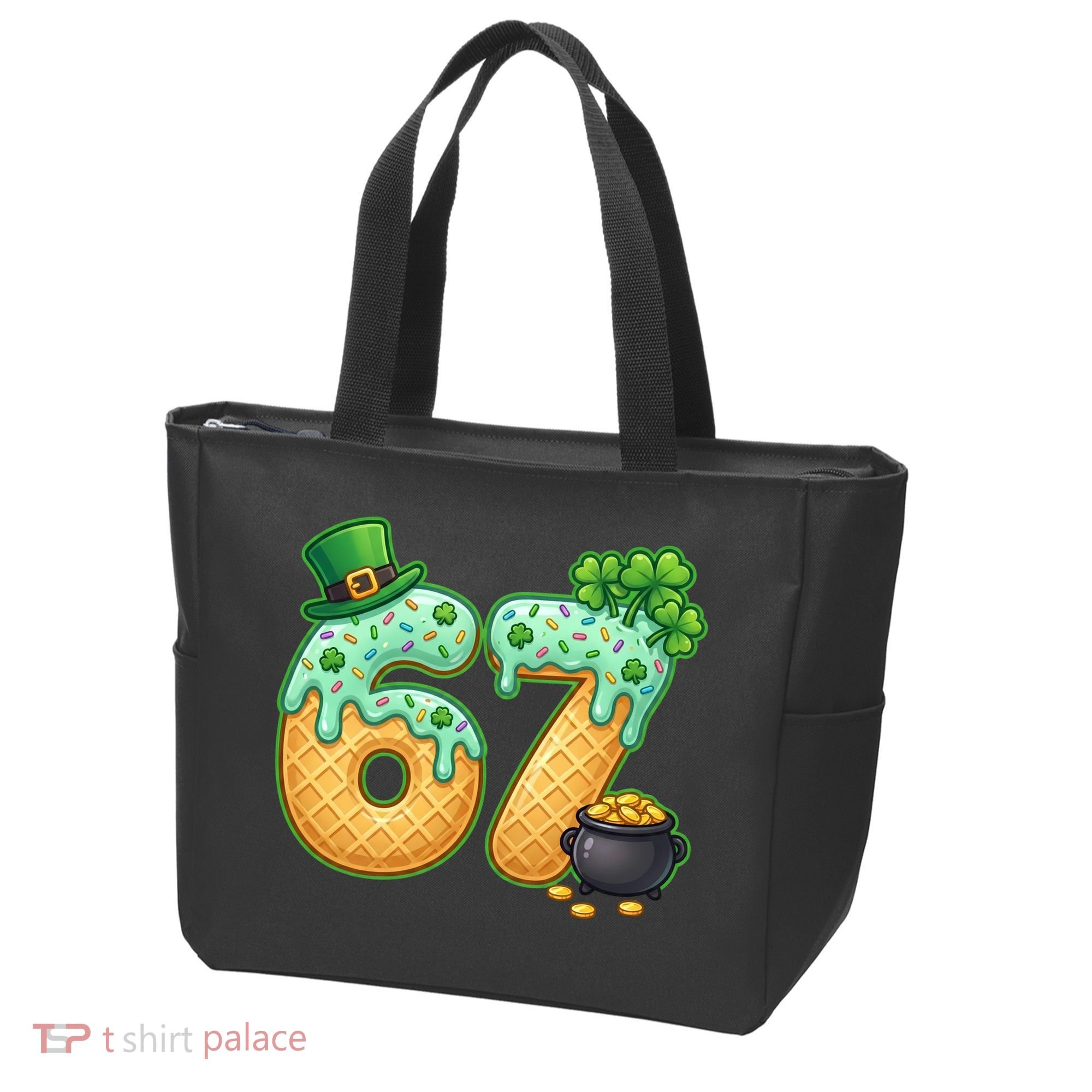 67 St Patricks Day 6-7 Meme Donut Ice Cream Drip Tote Bag