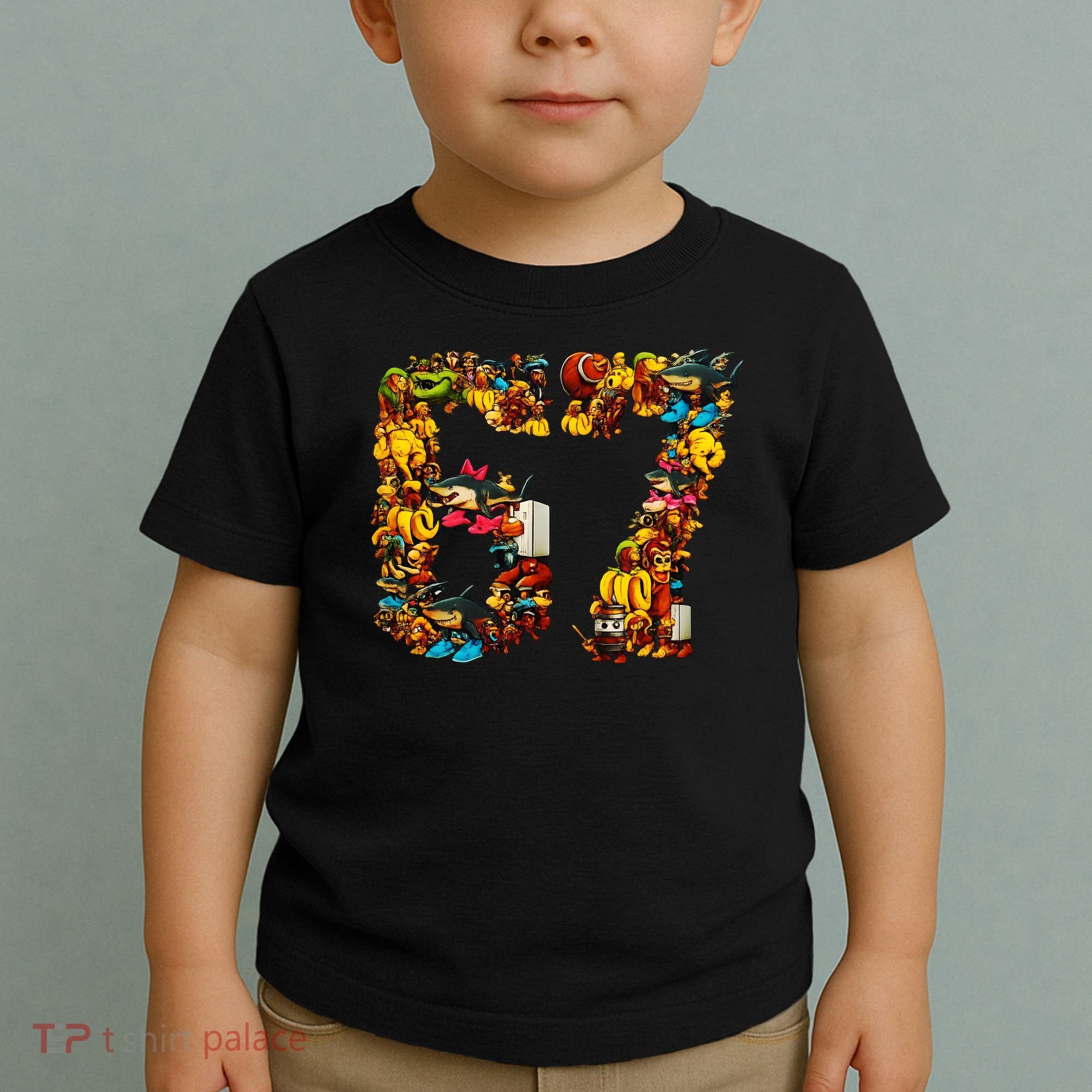 67 Six Seven Birthday Meme Viral Italian Brainrot Toddler T-Shirt