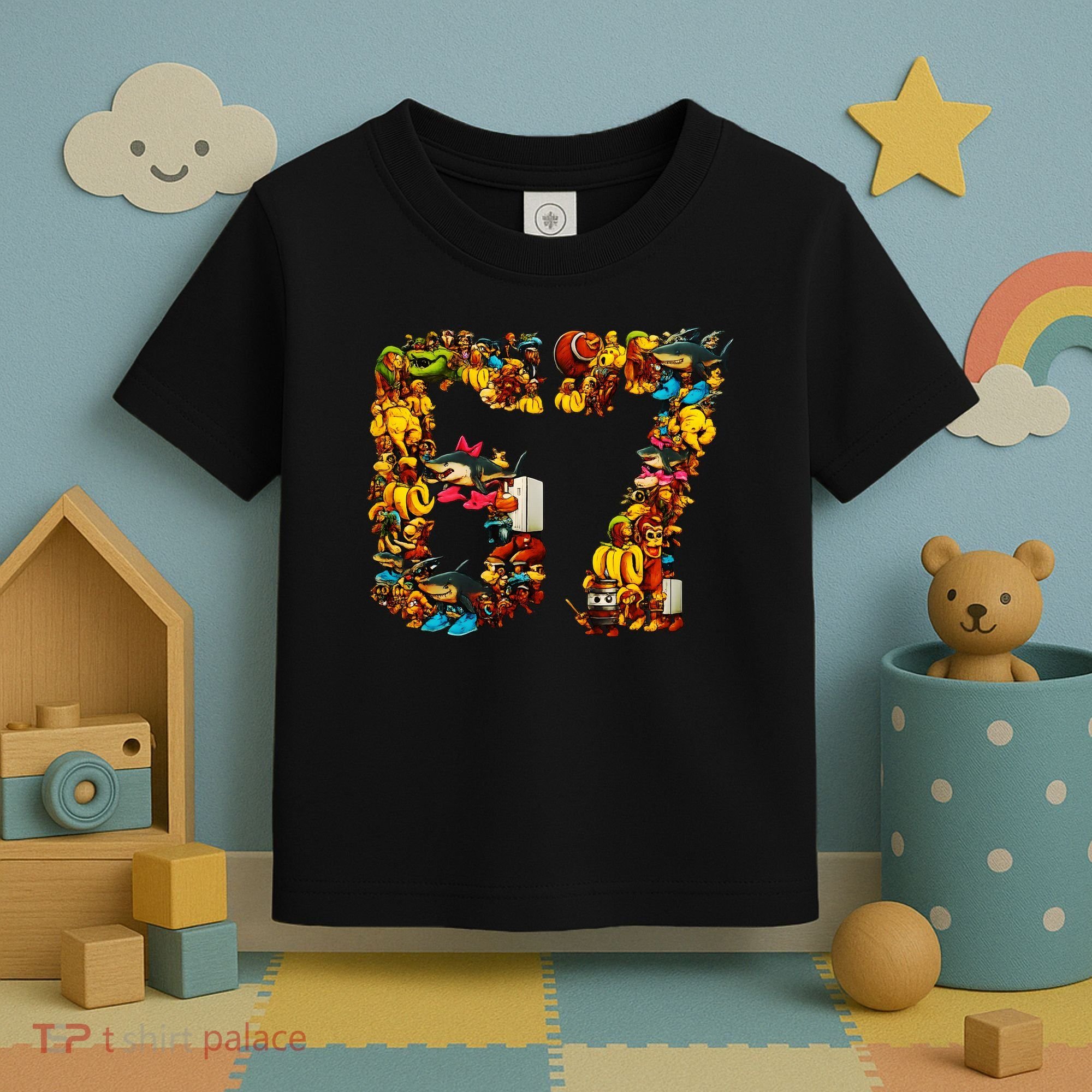 67 Six Seven Birthday Meme Viral Italian Brainrot Toddler T-Shirt