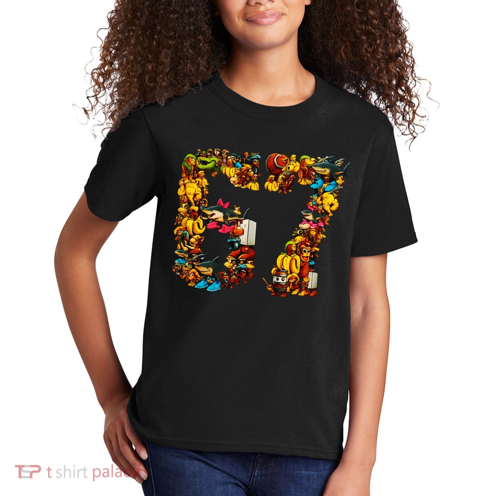 67 Six Seven Birthday Meme Viral Italian Brainrot Kids T-Shirt
