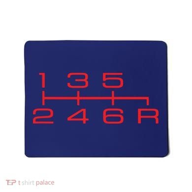 6 Speed Shift Knob Shirts Manual Car Lover Mousepad