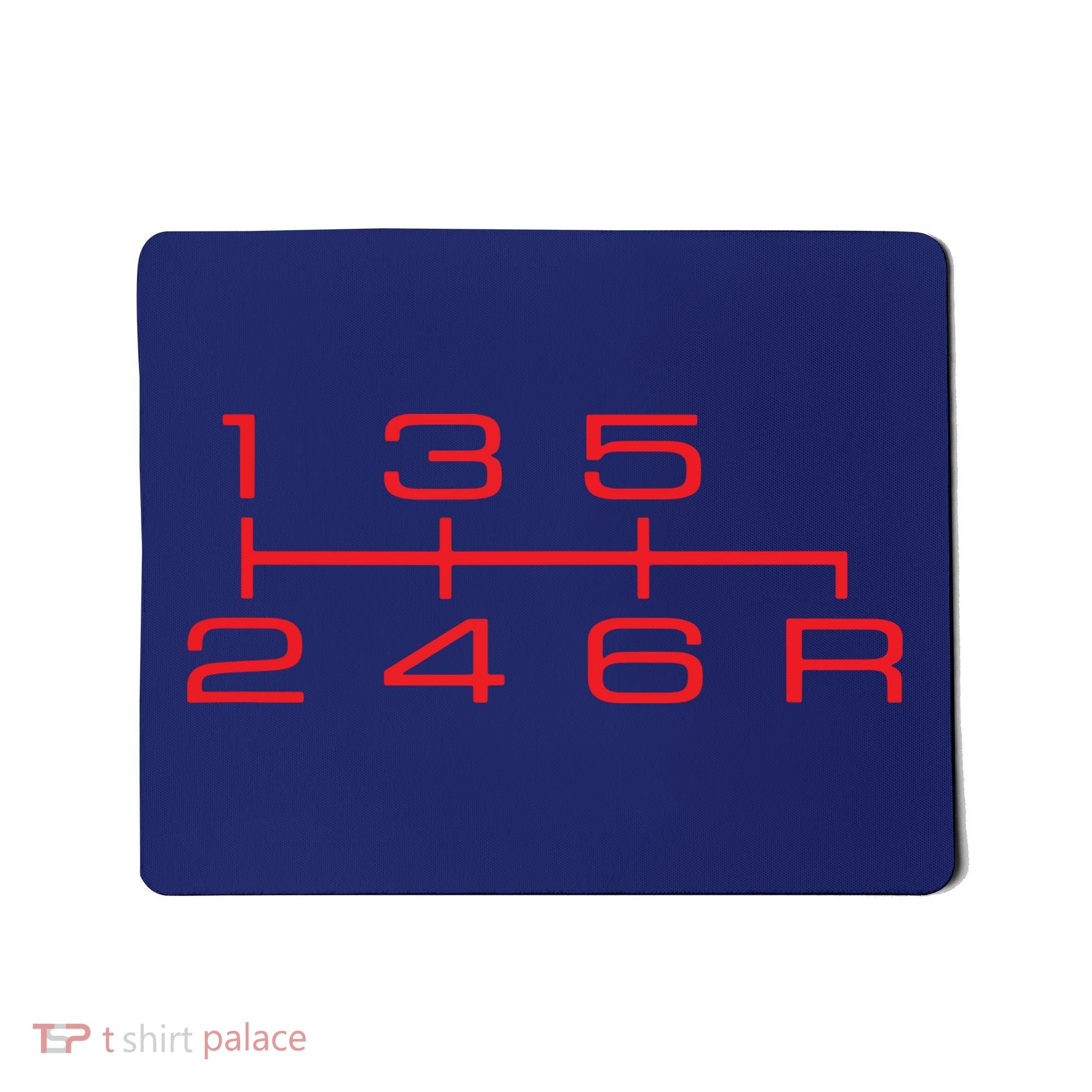 6 Speed Shift Knob Shirts Manual Car Lover Mousepad