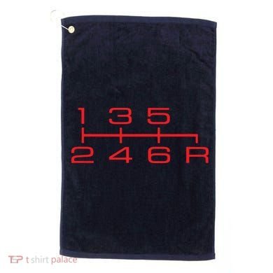 6 Speed Shift Knob Shirts Manual Car Lover Golf Towel