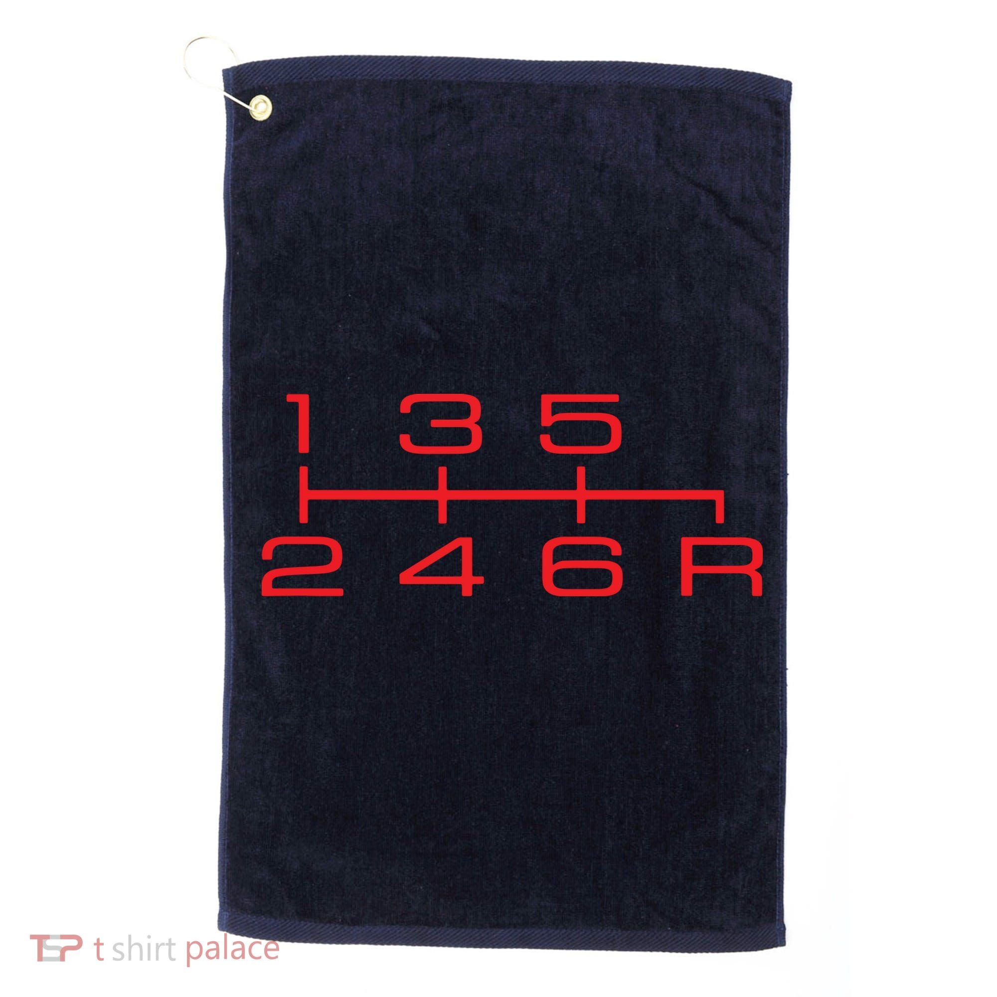 6 Speed Shift Knob Shirts Manual Car Lover Golf Towel