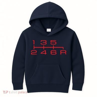 6 Speed Shift Knob Shirts Manual Car Lover Kids Hoodie