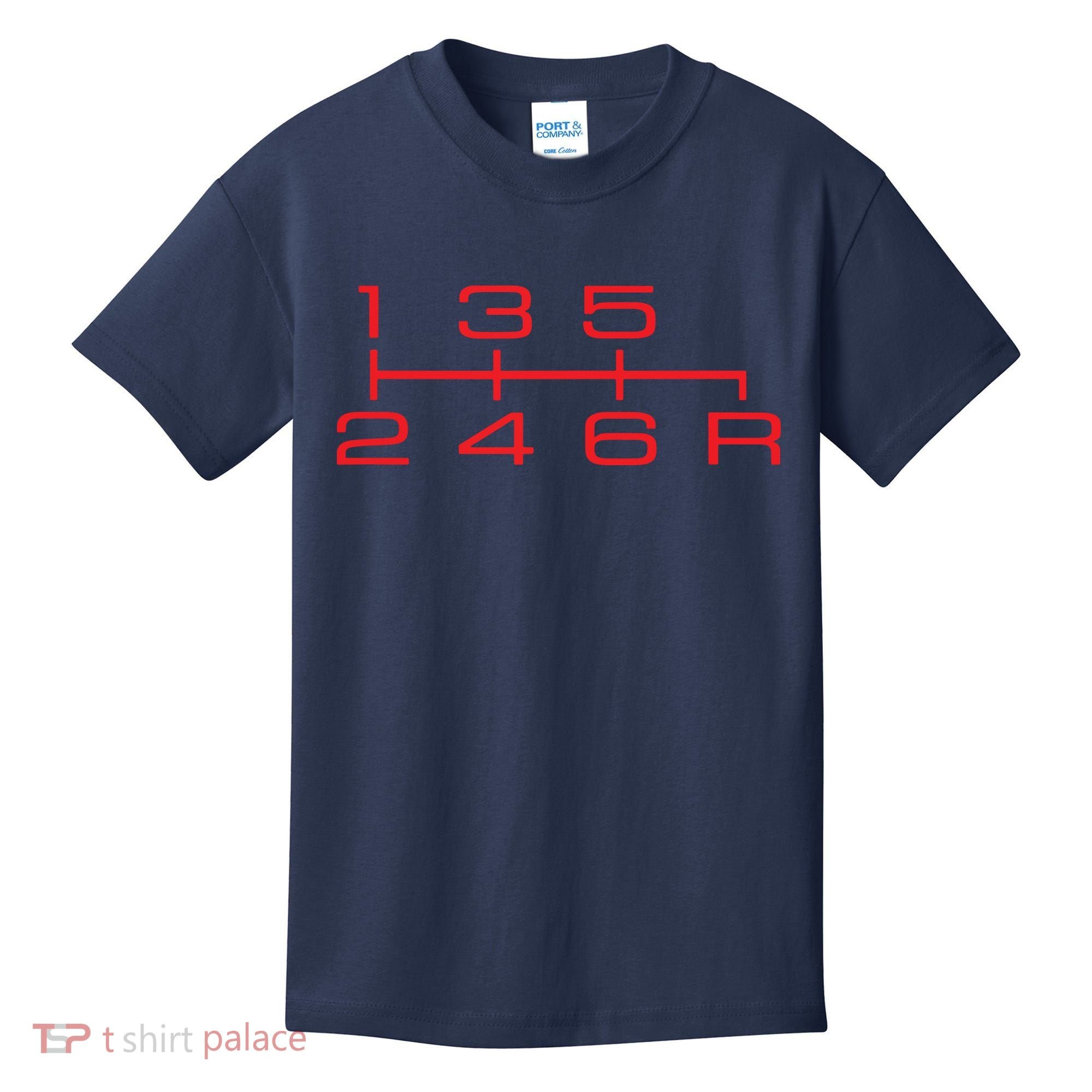 6 Speed Shift Knob Shirts Manual Car Lover Kids T-Shirt