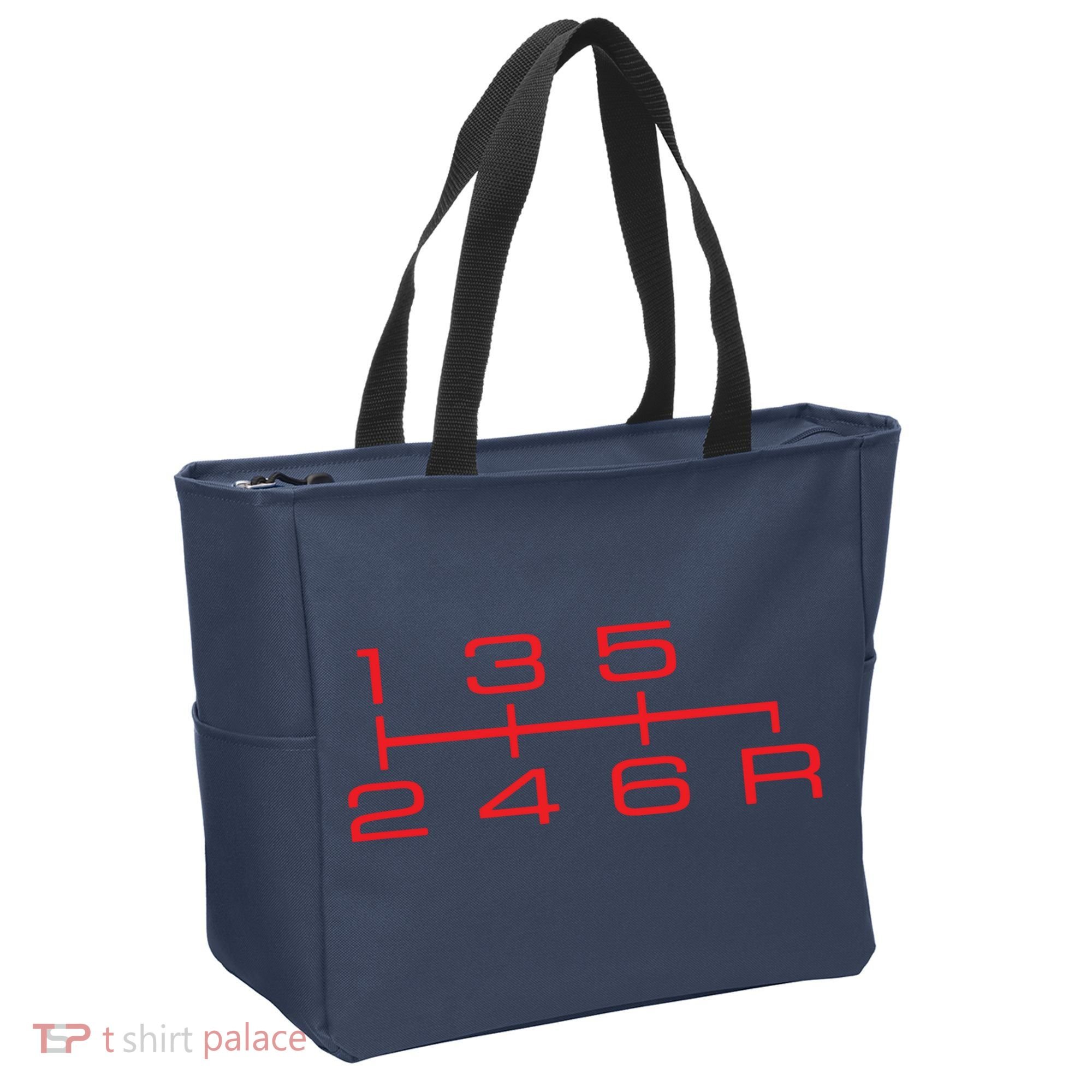 6 Speed Shift Knob Shirts Manual Car Lover Tote Bag