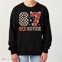 67 Six Seven Number Meme Funny Festive Christmas Women's Sweatshirt thumb 0