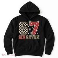67 Six Seven Number Meme Funny Festive Christmas Hoodie thumb 0