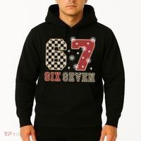67 Six Seven Number Meme Funny Festive Christmas Hoodie thumb 2