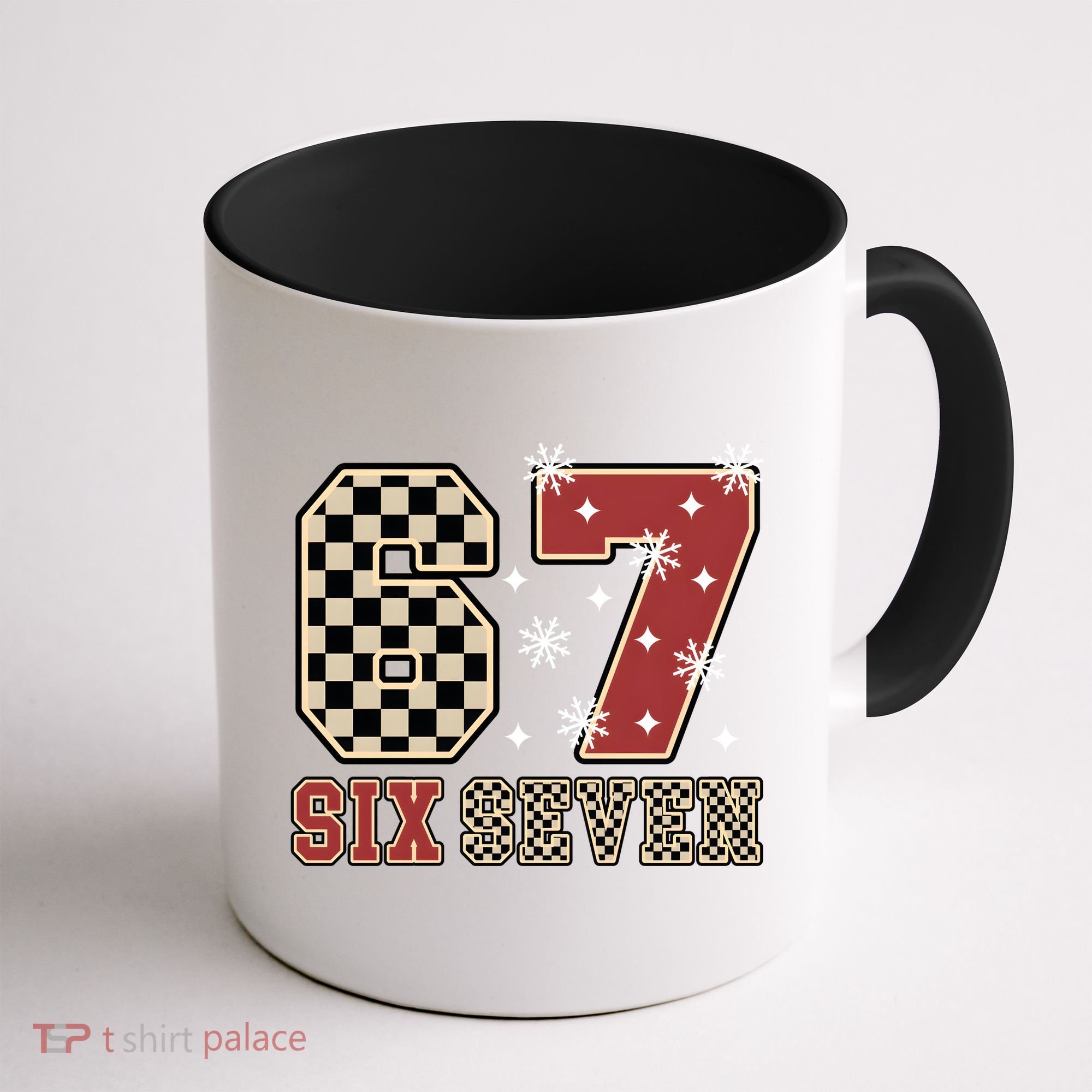 67 Six Seven Number Meme Funny Festive Christmas Coffee Mug