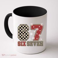 67 Six Seven Number Meme Funny Festive Christmas Coffee Mug thumb 0