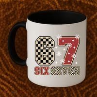 67 Six Seven Number Meme Funny Festive Christmas Coffee Mug thumb 2