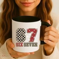 67 Six Seven Number Meme Funny Festive Christmas Coffee Mug thumb 3