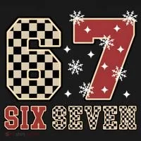 67 Six Seven Number Meme Funny Festive Christmas Ornament thumb 1