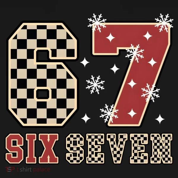 67 Six Seven Number Meme Funny Festive Christmas Ornament