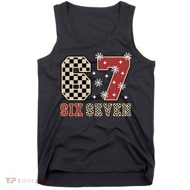 67 Six Seven Number Meme Funny Festive Christmas Tank Top