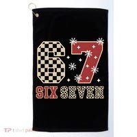 67 Six Seven Number Meme Funny Festive Christmas Golf Towel thumb 0