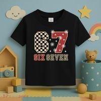 67 Six Seven Number Meme Funny Festive Christmas Toddler T-Shirt thumb 3