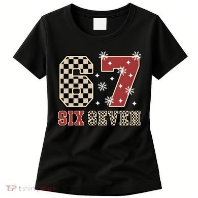 67 Six Seven Number Meme Funny Festive Christmas Women's T-Shirt