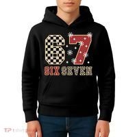 67 Six Seven Number Meme Funny Festive Christmas Kids Hoodie thumb 4