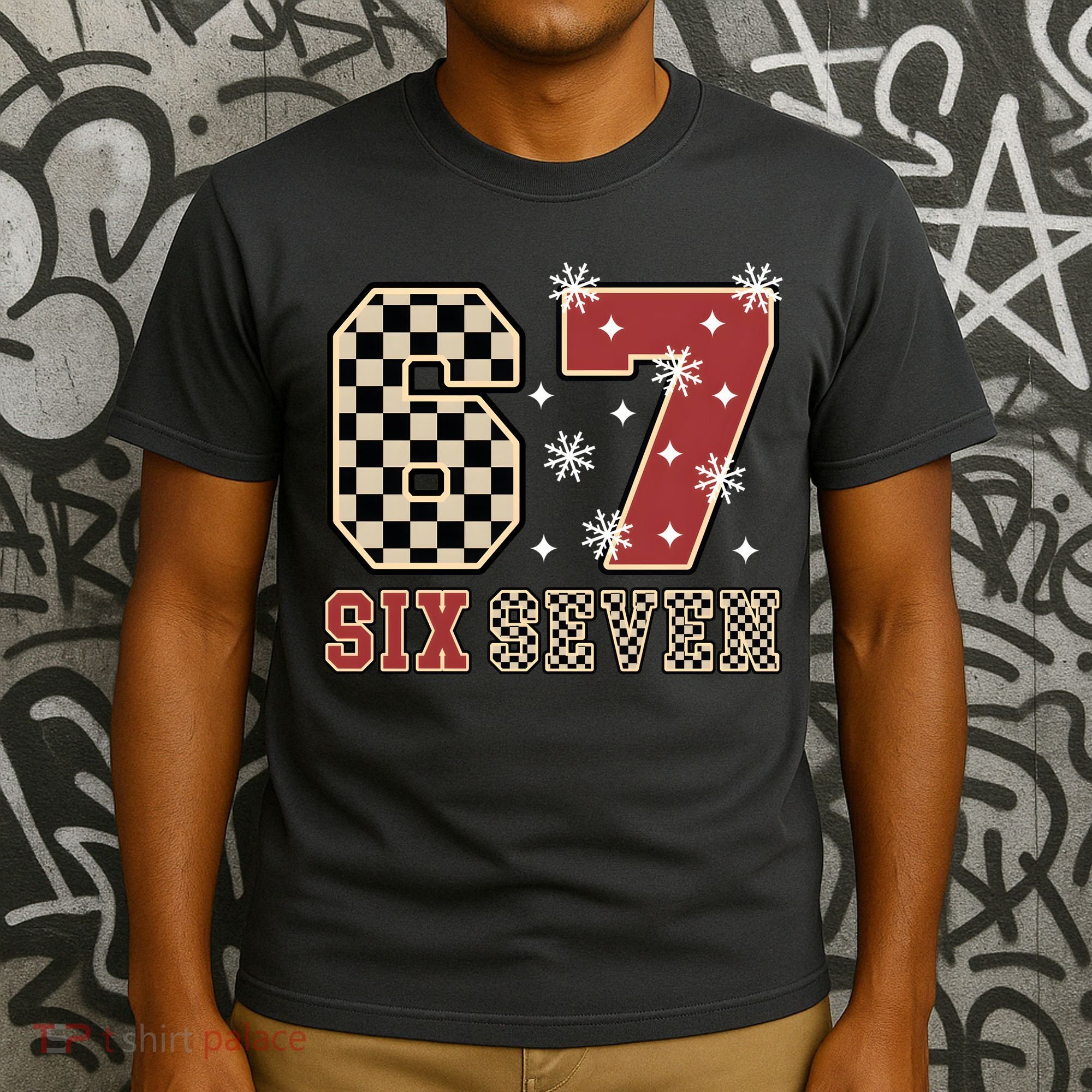 67 Six Seven Number Meme Funny Festive Christmas T-Shirt