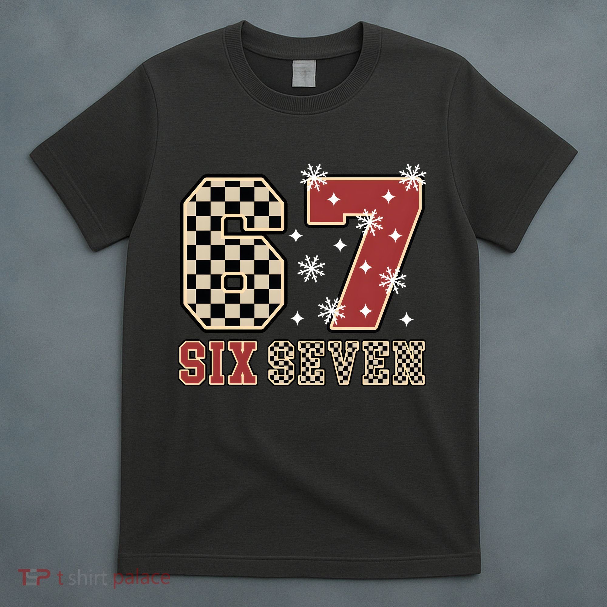 67 Six Seven Number Meme Funny Festive Christmas T-Shirt