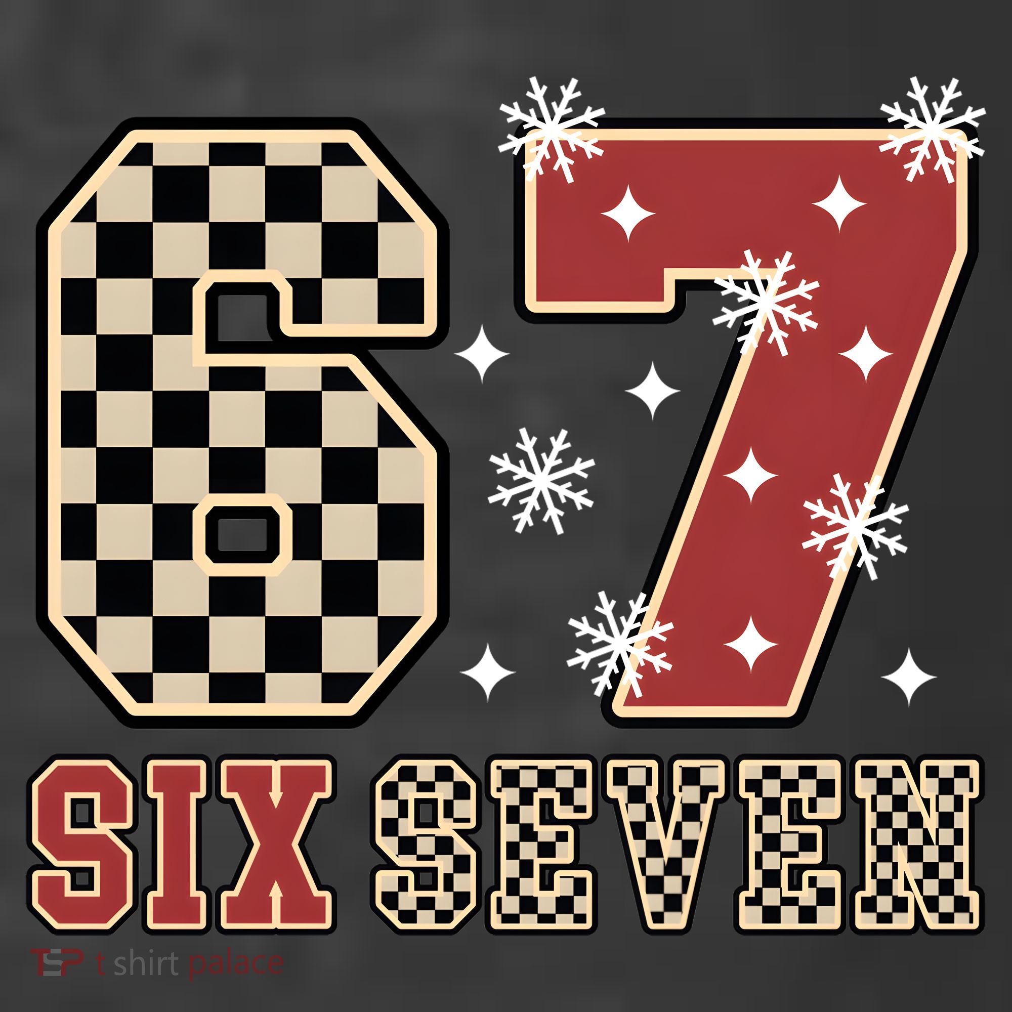 67 Six Seven Number Meme Funny Festive Christmas Women's Hoodie