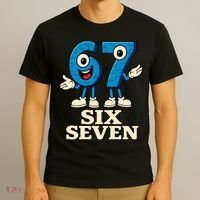 67 Six Seven 6-7 Meme Italian Brainrot Gaming T-Shirt thumb 3