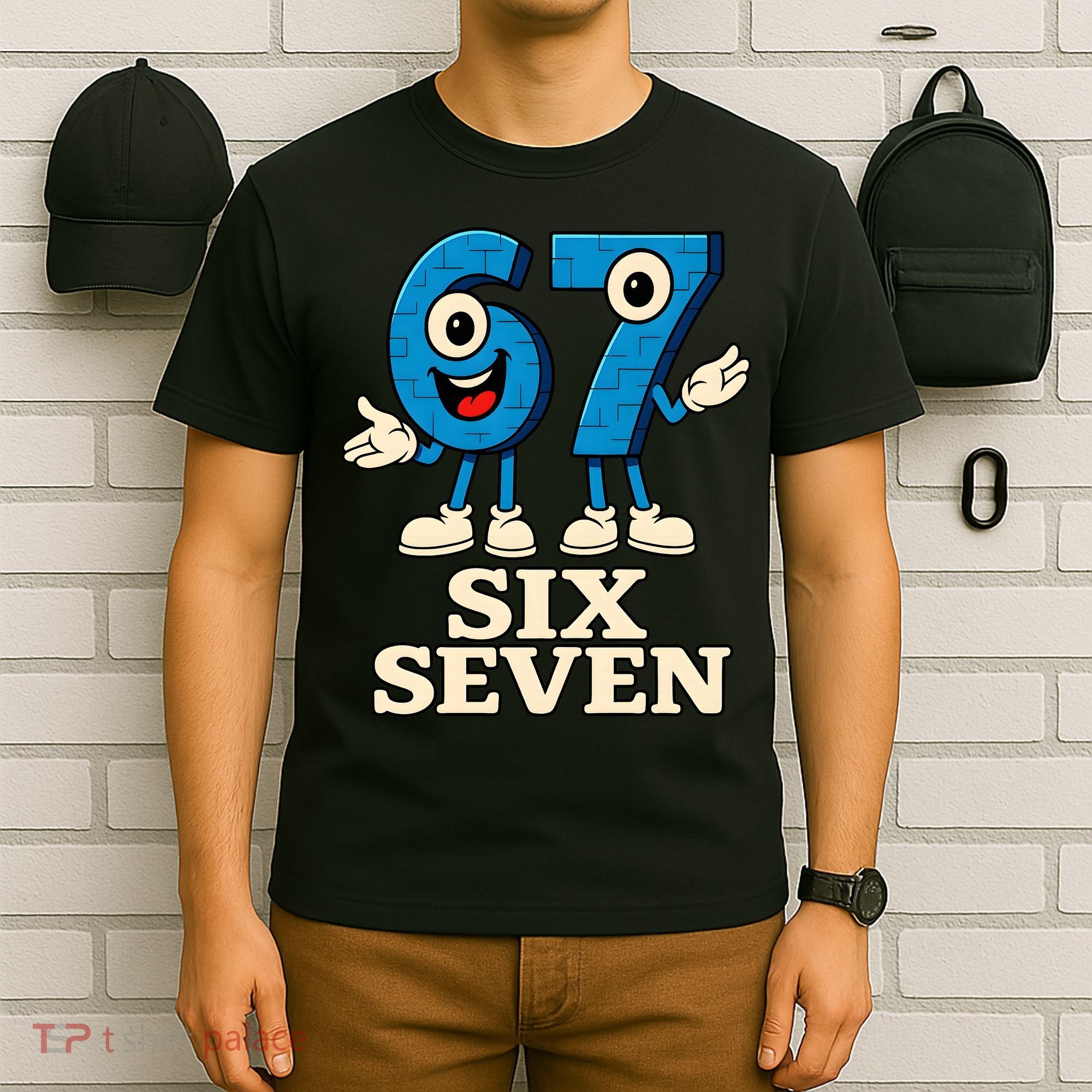 67 Six Seven 6-7 Meme Italian Brainrot Gaming T-Shirt