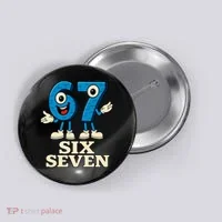 67 Six Seven 6-7 Meme Italian Brainrot Gaming Button thumb 0