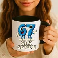67 Six Seven 6-7 Meme Italian Brainrot Gaming Coffee Mug thumb 3
