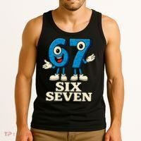 67 Six Seven 6-7 Meme Italian Brainrot Gaming Tank Top thumb 3