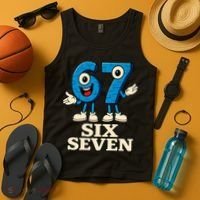 67 Six Seven 6-7 Meme Italian Brainrot Gaming Tank Top thumb 4