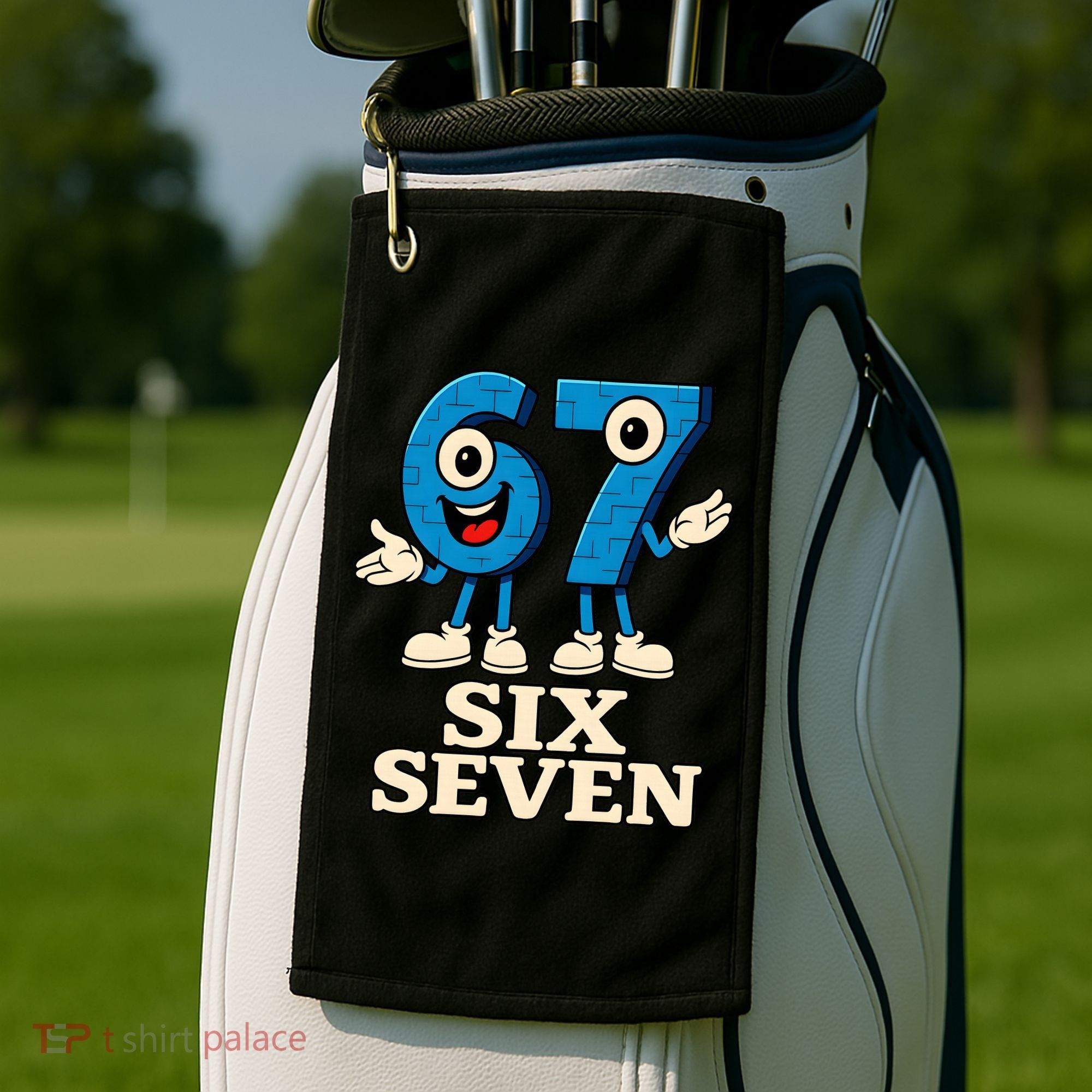 67 Six Seven 6-7 Meme Italian Brainrot Gaming Golf Towel