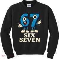 67 Six Seven 6-7 Meme Italian Brainrot Gaming Kids Sweatshirt thumb 0