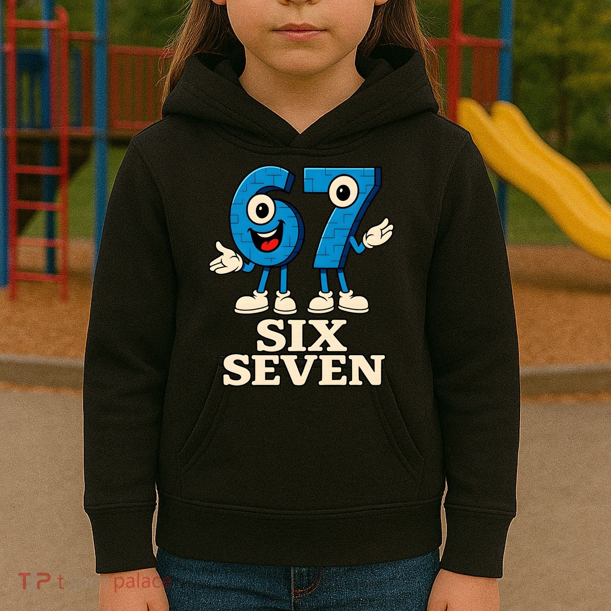67 Six Seven 6-7 Meme Italian Brainrot Gaming Kids Hoodie