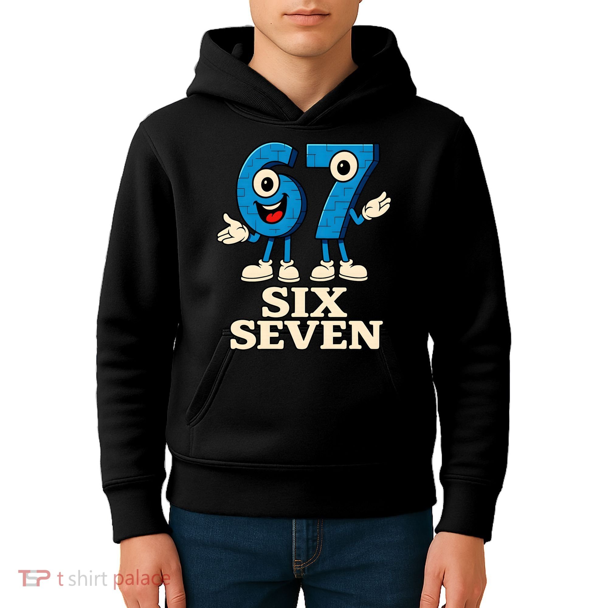67 Six Seven 6-7 Meme Italian Brainrot Gaming Kids Hoodie