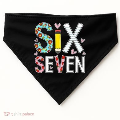 67 Six Seven 6 7 Meme For Teachers USA-Made Doggie Bandana