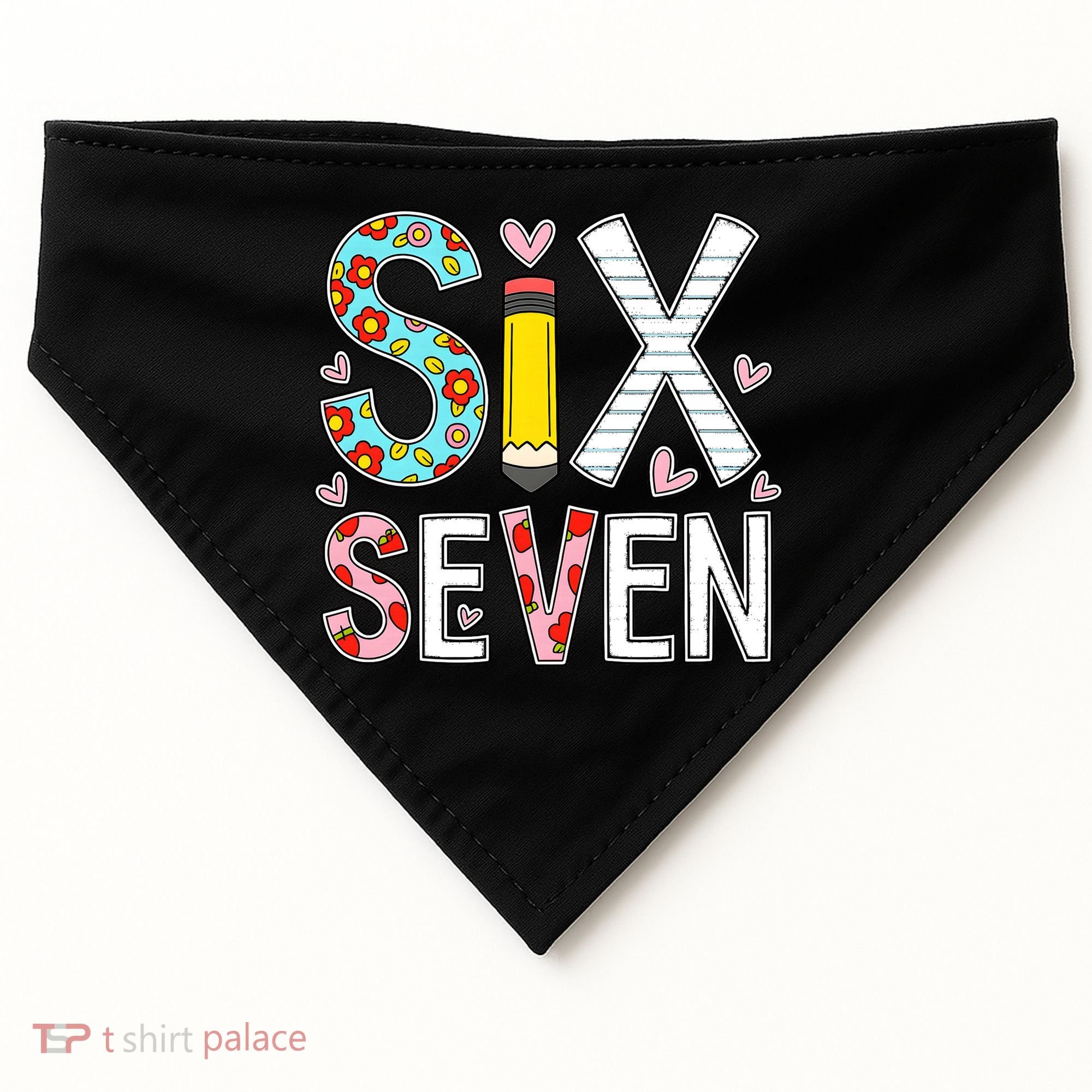67 Six Seven 6 7 Meme For Teachers USA-Made Doggie Bandana
