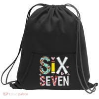 67 Six Seven 6 7 Meme For Teachers Sweatshirt Cinch Pack Bag thumb 0