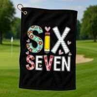 67 Six Seven 6 7 Meme For Teachers Golf Towel thumb 1