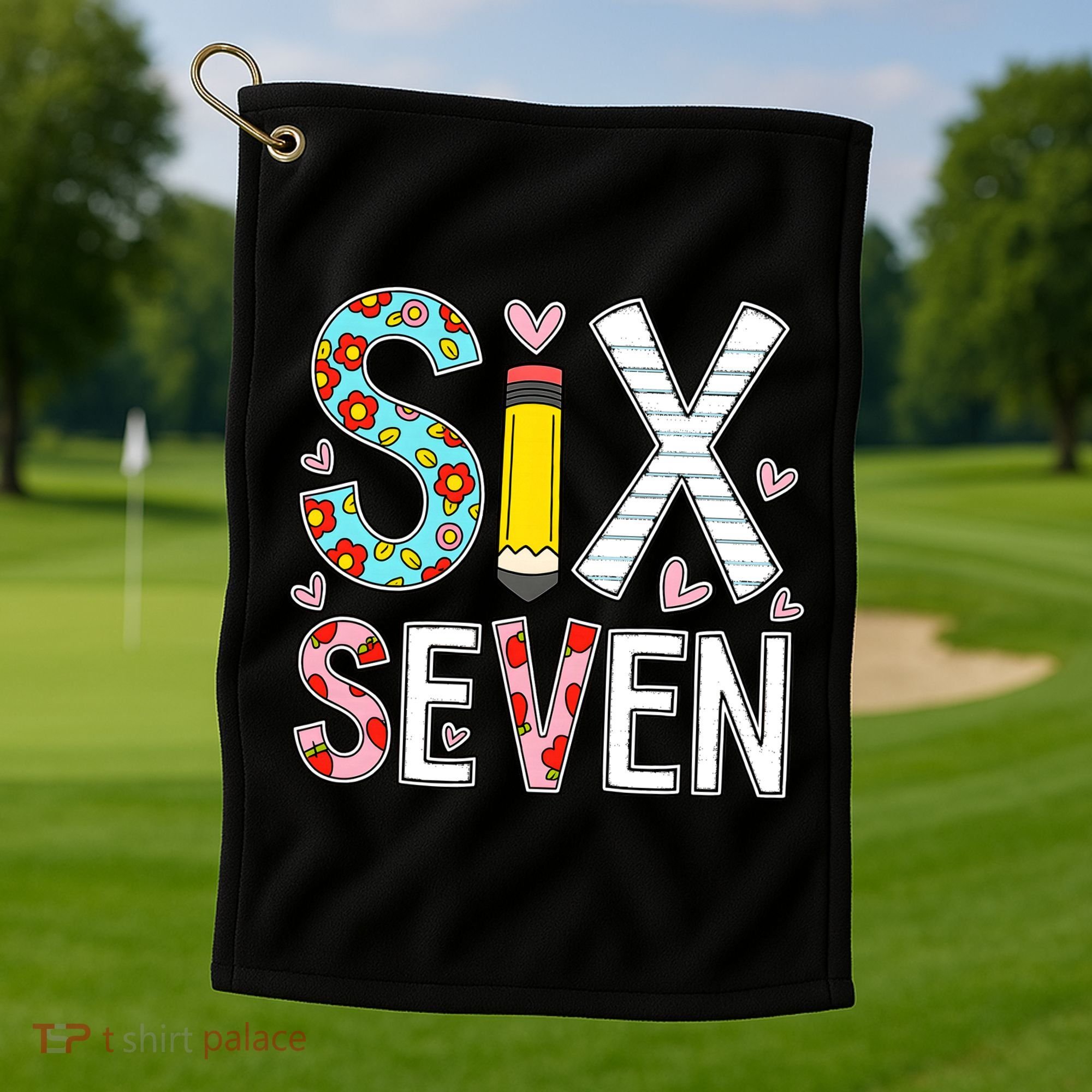 67 Six Seven 6 7 Meme For Teachers Golf Towel
