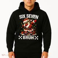 67 Six Seven Bruh Funny Christmas 6-7 Meme Hoodie thumb 2