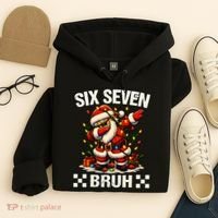 67 Six Seven Bruh Funny Christmas 6-7 Meme Hoodie thumb 4