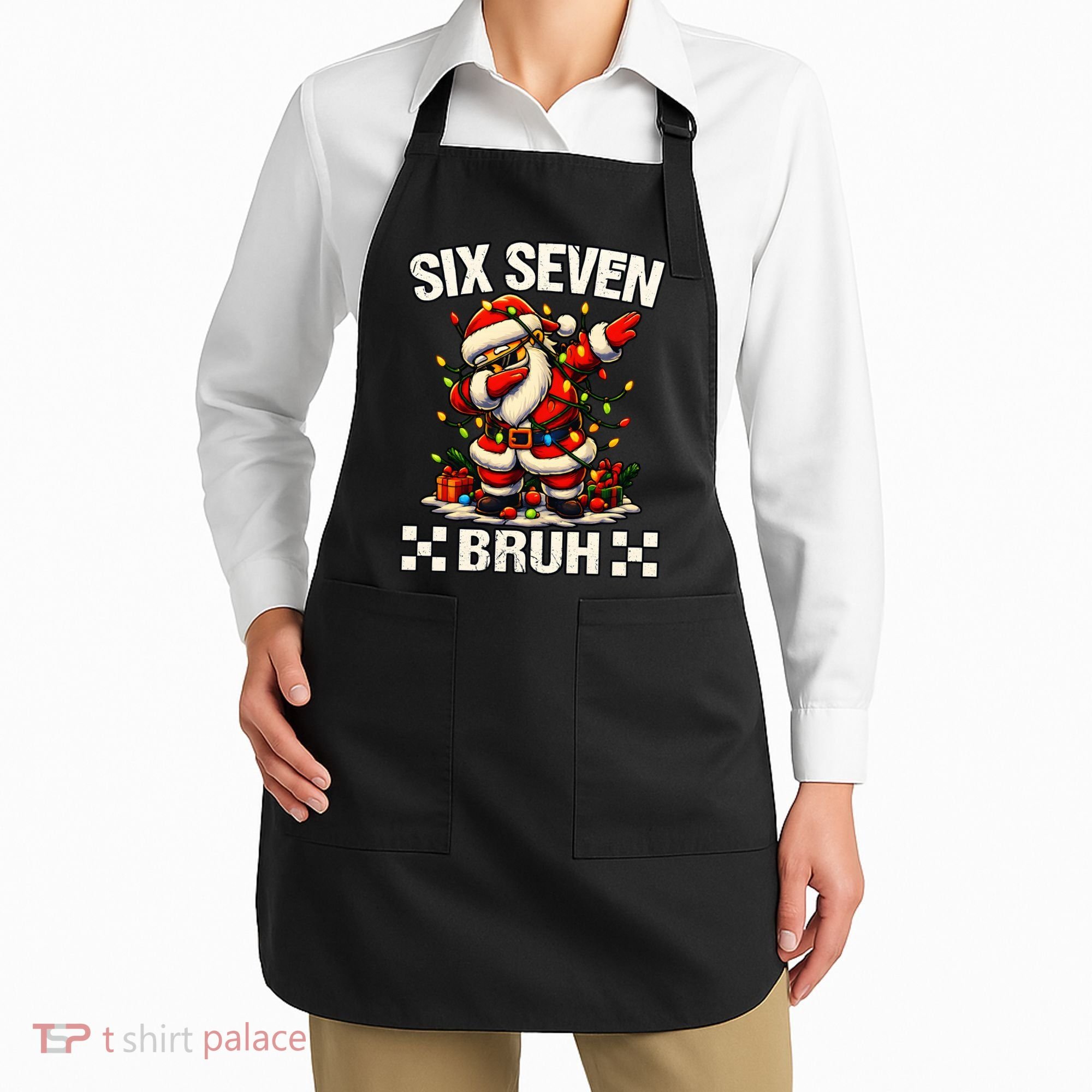67 Six Seven Bruh Funny Christmas 6-7 Meme Apron
